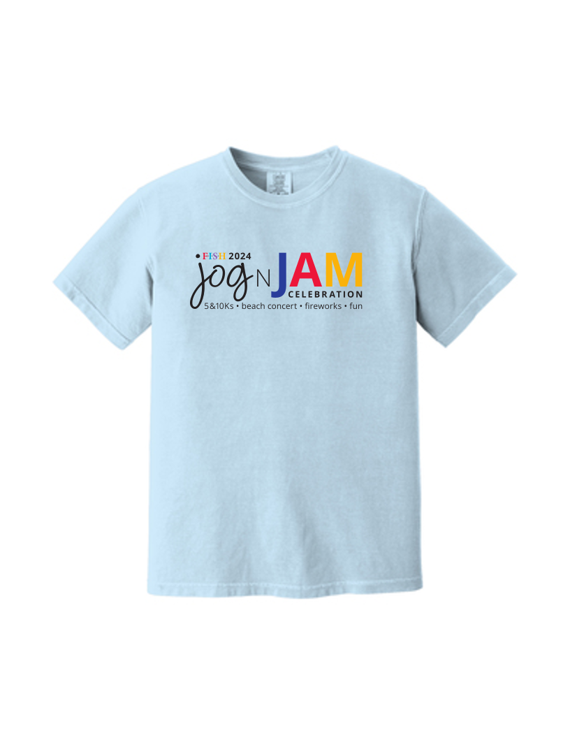 FISH Jog N Jam Short Sleeve Tee - Chambray Blue